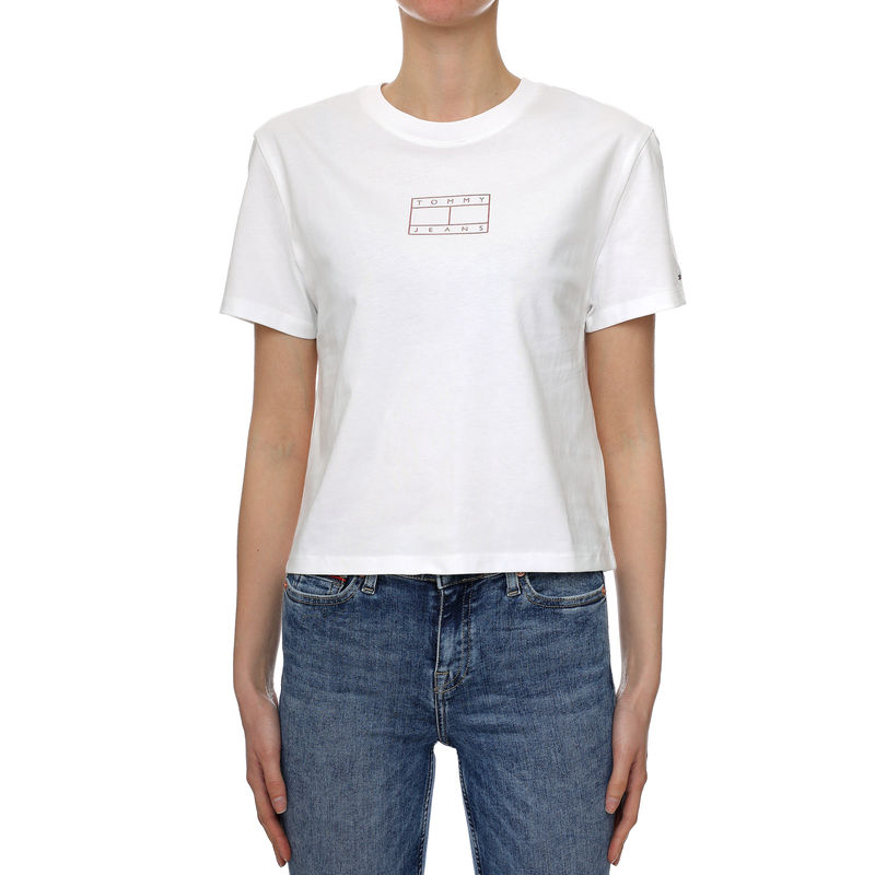 Ženska majica Tommy Hilfiger SMALL OUTLINE FLAG TEE YBR