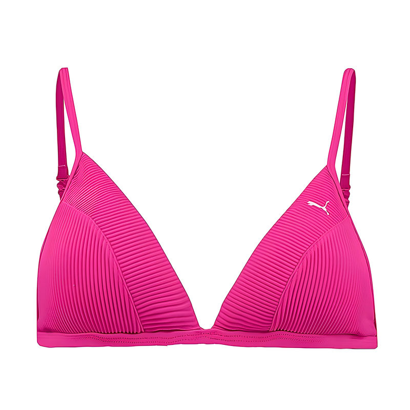 Ženski kupaći Puma SWIM WOMEN RIBBED TRIANGLE TOP 1P