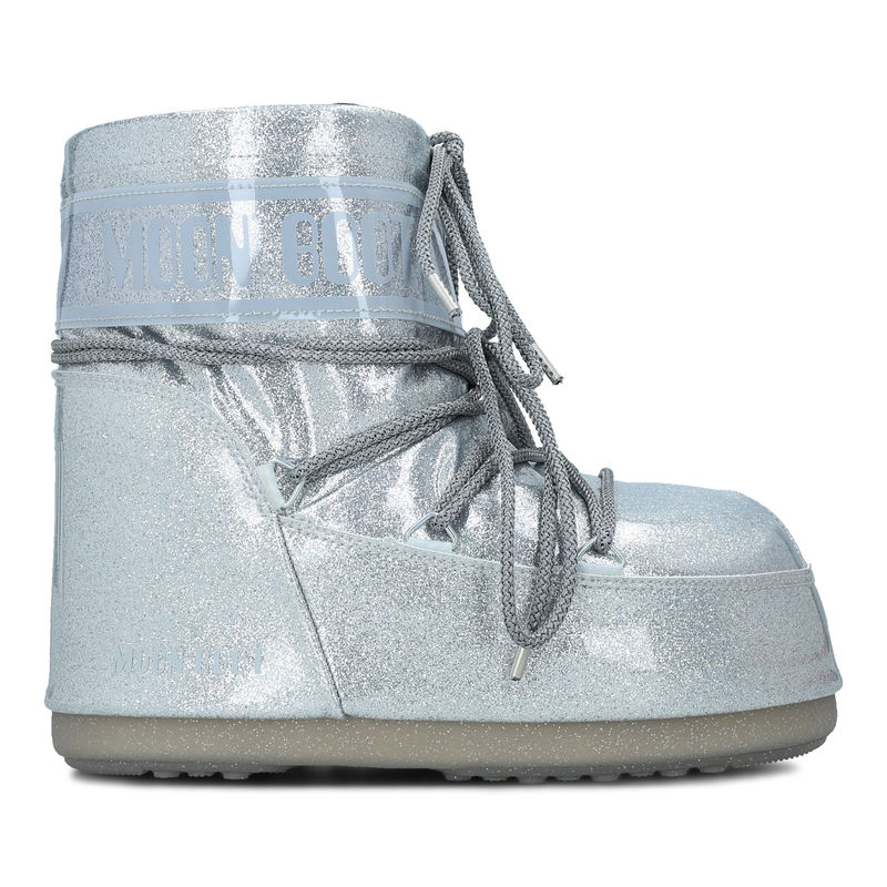 Ženske čizme Moon Boot Icon Low Glitter Silver