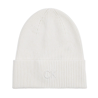 Ženska kapa Calvin Klein CK EMBROIDERY FINE RIB BEANIE