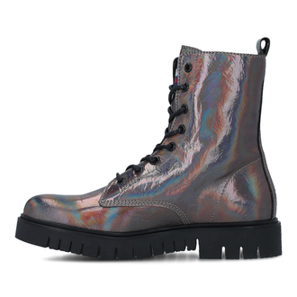 Ženske čizme Tommy Hilfiger IRIDESCENT PATENT LACE UP BOOT