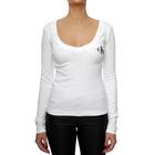 Ženski duks Calvin Klein Rib V-Neck Monologo Long Sleeve