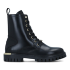 Ženske čizme Tommy Hilfiger POLISHED LEATHER LACE UP BOOT